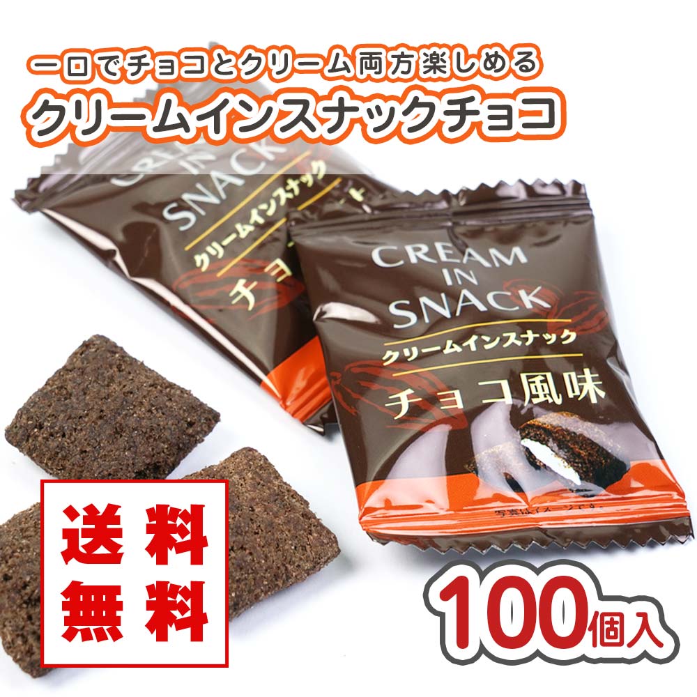 リアライズ クリームインスナック チョコ風味 個包装 大袋 (100個入) 駄菓子 まとめ買い 箱買い スナック系のお菓子