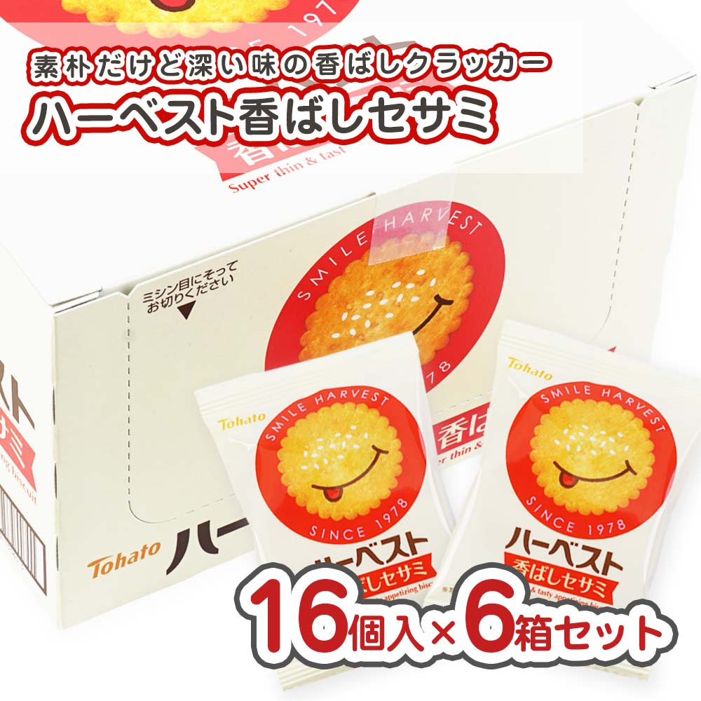 東ハト パーソナル ハーベスト 香ばしセサミ 個包装 (16個入×6箱セット) 駄菓子 まとめ買い 箱買い カステラ・ビスケットのお菓子 2609
