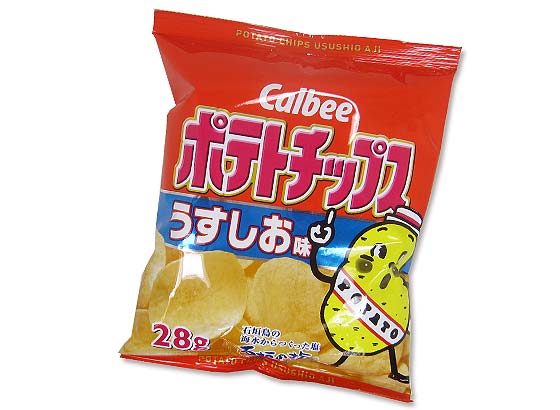 【お菓子ばら売り・スナック菓子】 カルビー 28gポテトチップス　うすしお味（１個売り）