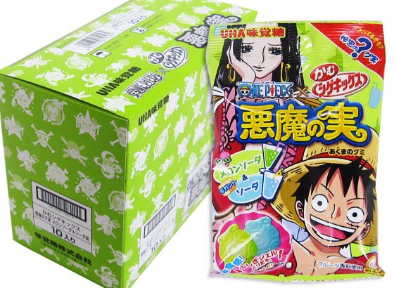 Uha One Piece かむシゲキックス 悪魔のグ実 10個入 お菓子のまとめ買い キャンディ系のお菓子 駄菓子の卸 通販 ２丁目ひみつ基地