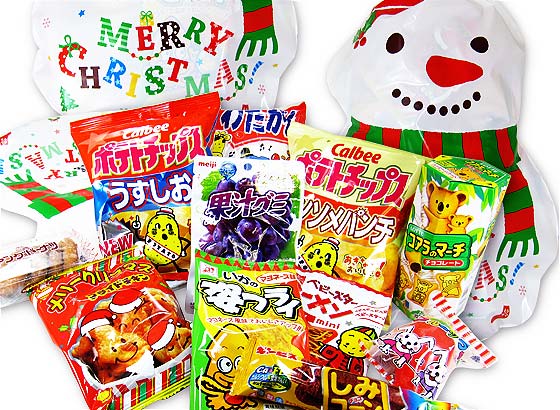 36cmクリスマス限定セット クリスマススノーマンお菓子詰め合わせ セットb クリスマスお菓子の詰め合わせ 駄菓子の卸 通販 ２丁目ひみつ基地