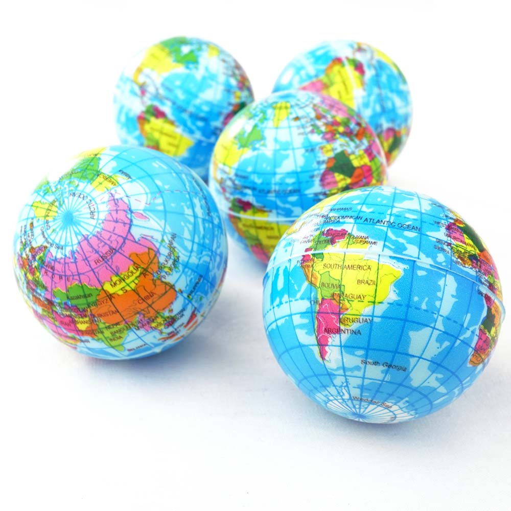 地球儀ｐｕボール 12個入 景品玩具まとめ買い スポーツ ボール系のおもちゃ 駄菓子の卸 通販 ２丁目ひみつ基地