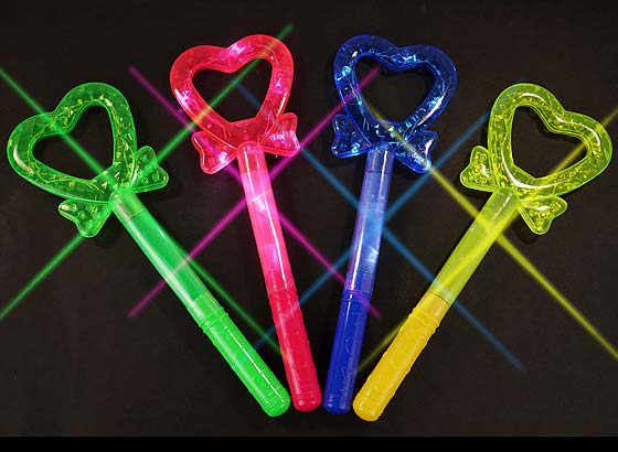 光る大きなオープンハートバトン 6個入 景品玩具まとめ買い 光るおもちゃのまとめ買い 駄菓子の卸 通販 ２丁目ひみつ基地