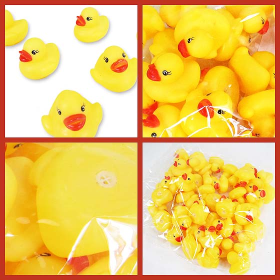 ぷかぷか笛付きミニアヒル黄色（小）（50個入） 【スーパー